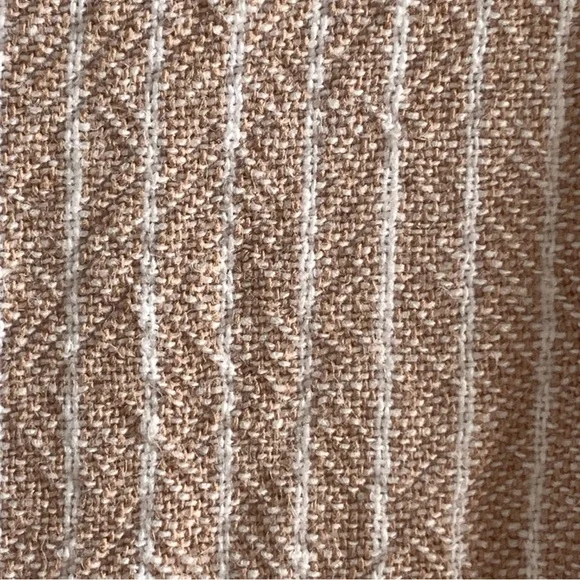 Abercrombie & Fitch Womens Size S Linen Blend Mini Summer Dress Tan Striped - Picture 9 of 11